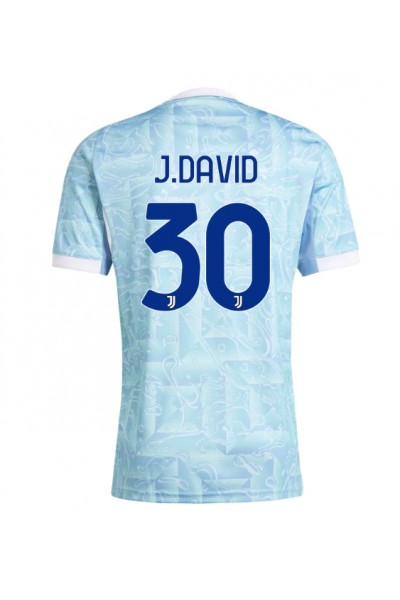 Juventus Jonathan David #30 Jalkapallovaatteet Vieraspaita 2025-26 Lyhythihainen Juventus Jonathan David #30 Jalkapallovaatteet Vieraspaita 2025-26 Lyhythihainen
